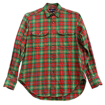 美品◆ポロ ラルフローレン ボタンダウンシャツ 90s チェック柄 メンズ サイズ表記なし Polo Ralph Lauren 【AFB9】