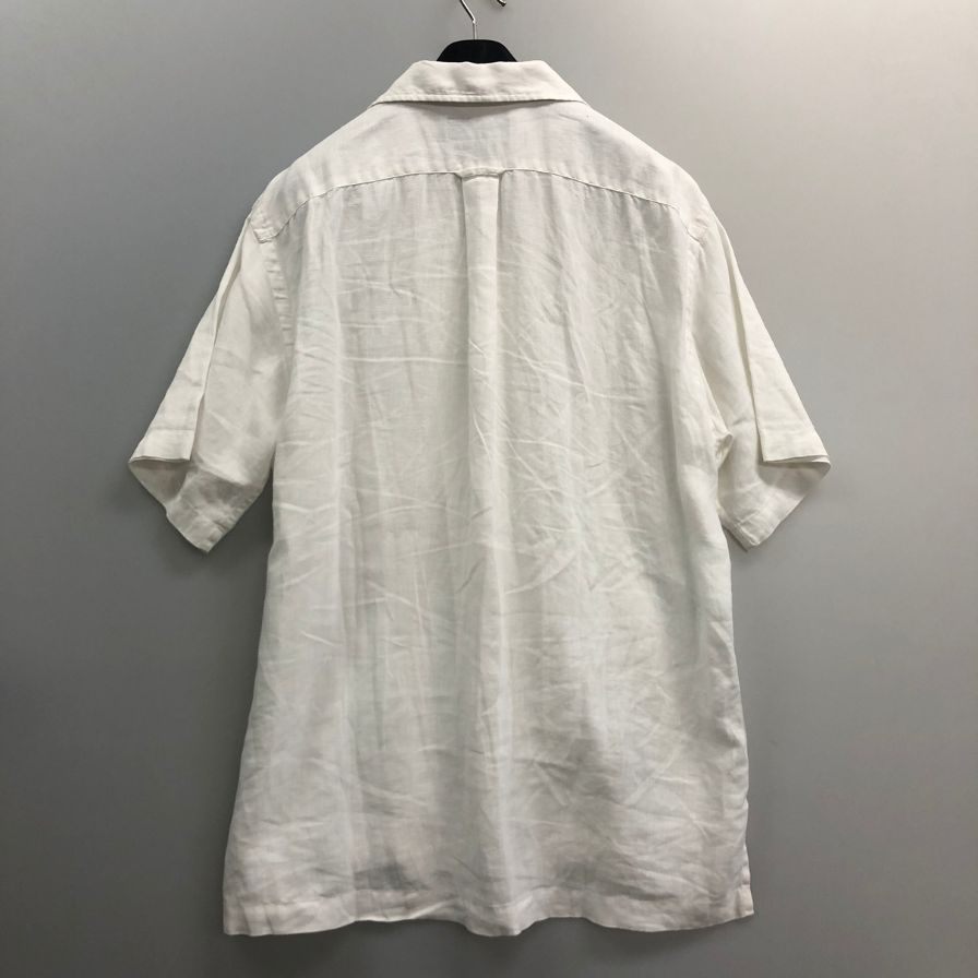 中古◆ポロラルフローレン CALDWELL リネン キューバシャツ ホワイト  メンズ サイズM  POLO RALPHLAUREN 【AFB4】