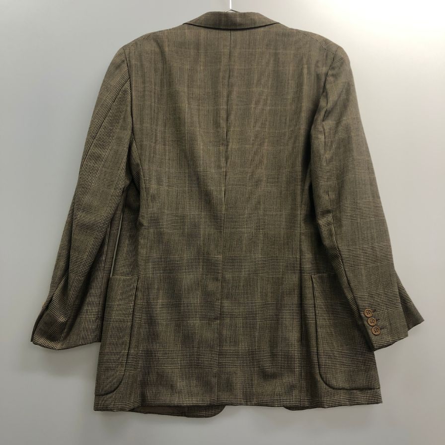 中古◆ジョルジオアルマーニ ジャケット グレンチェック グレー系 サイズ50 Giorgio Armani 【AFA15】