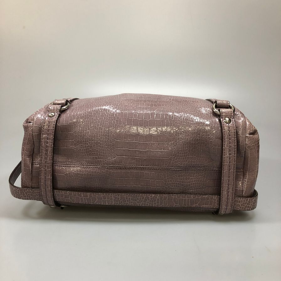 コーチ ショルダーバッグ レザー クロコダイル型押し パープル系 レディース 15384 COACH【AFE5】