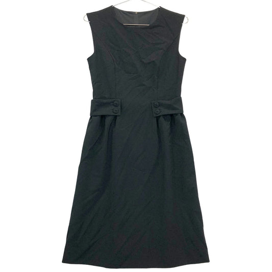 美品◆フォクシーニューヨーク ワンピース タンクフラワー ノースリーブ 29380 ブラック レディース サイズ40 FOXEY NEW YORK 【AFB14】