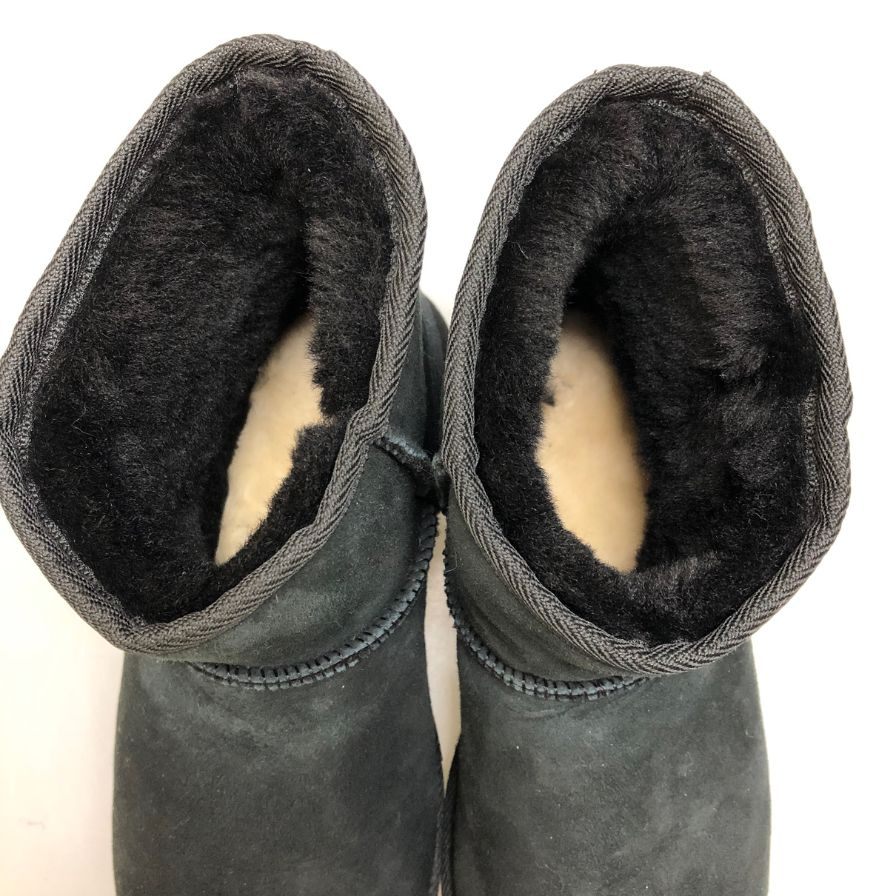 アグ ムートンブーツ M CLASSIC MINI サイズ9 ブラック メンズ UGG 約27.0cm【AFD7】