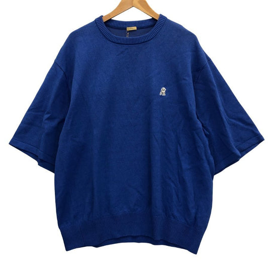 新品同様◆ザ シェパード アンダーカバー 23SS HiGペーパー半袖ニット ブルー メンズ サイズ4 the Shepherd UNDERCOVER 【AFB39】