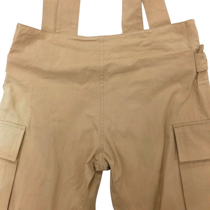 マルニ サスペンダー付きコットンカーゴパンツ ベージュ サイズ38 レディース 金バックル MARNI 【AFB40】