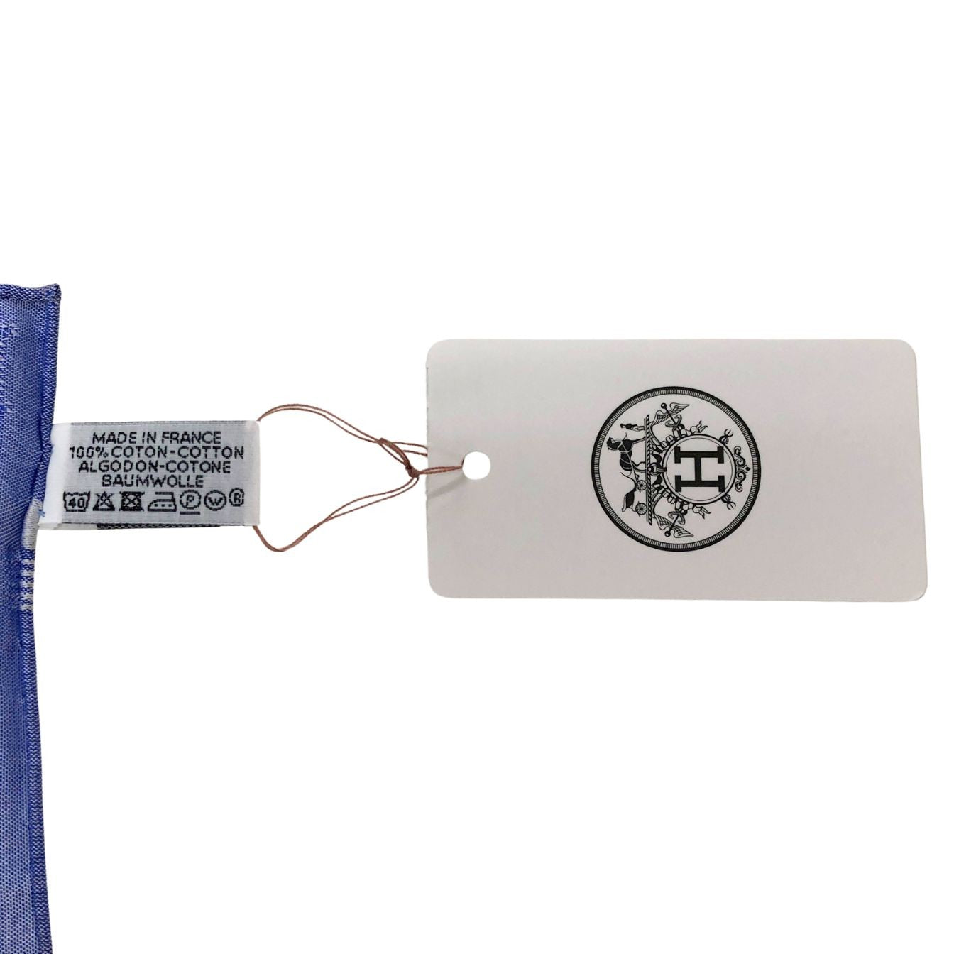 エルメス ハンカチ コットン100% ブルー系 レディース HERMES