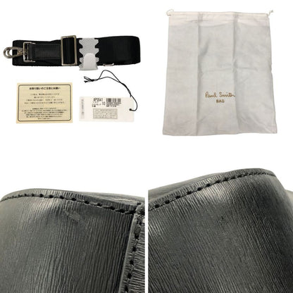ポールスミス ストローグレインレザー 2way ビジネスバッグ ストラップ付 APS541 メンズ ブラック PaulSmith【AFE8】
