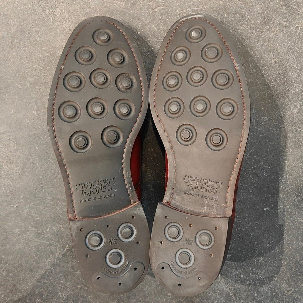 クロケット&ジョーンズ レザーシューズ オンスロー ブラウン メンズ サイズUK7E CROCKETT&JONES ONSLOW ビジネスシューズ 約25.5cm【LA】【中古】