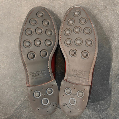 クロケット&ジョーンズ レザーシューズ オンスロー ブラウン メンズ サイズUK7E CROCKETT&JONES ONSLOW ビジネスシューズ 約25.5cm【LA】【中古】