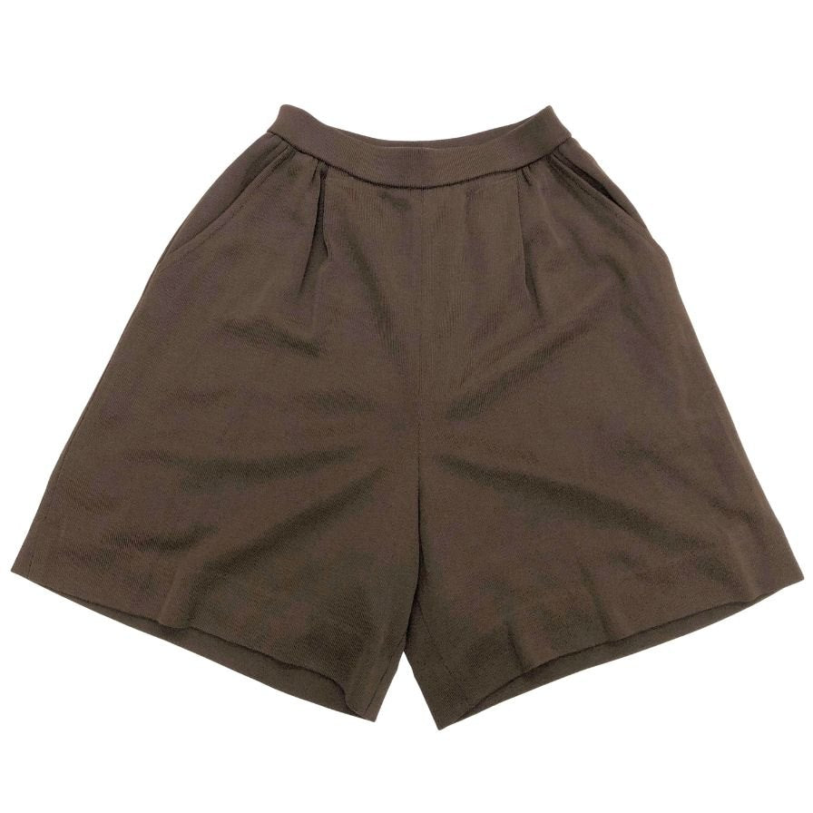 フォクシー ブティック ショートパンツ ニット ハーフ ウエストゴム ブラウン レディース サイズ 38 FOXEY BOUTIQUE 【AFB3】