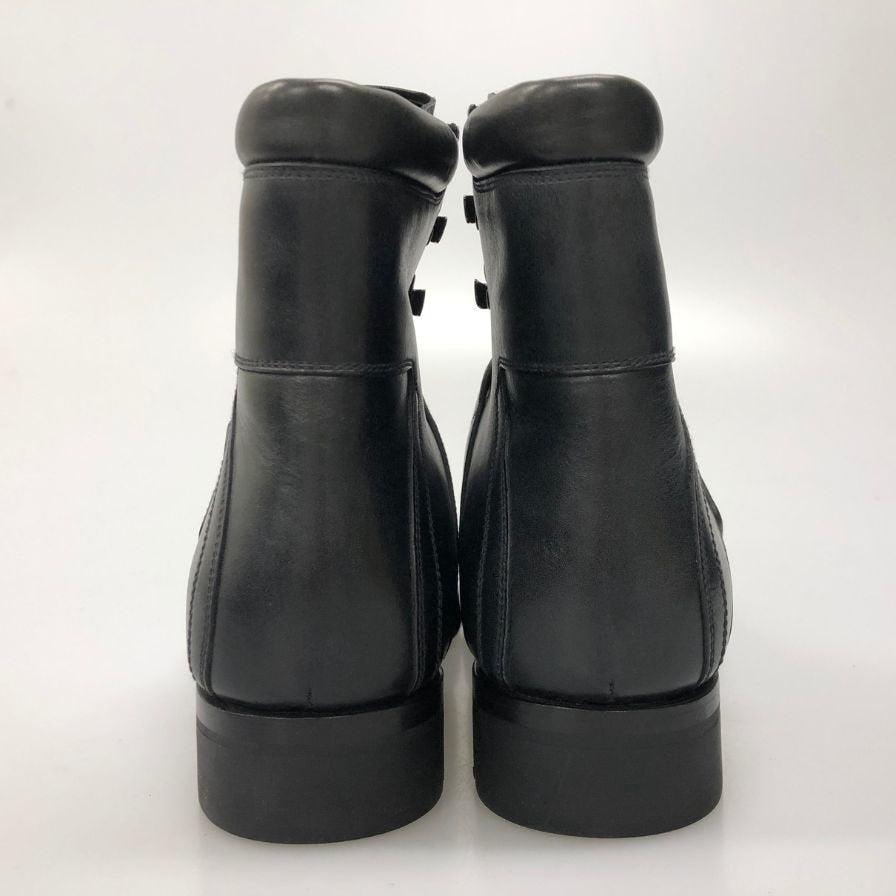 プラダ コンバットブーツ レースアップ ベルト レザー 2T 1882 ブラック メンズ サイズ7.5 PRADA 約26.0cm【AFD15】