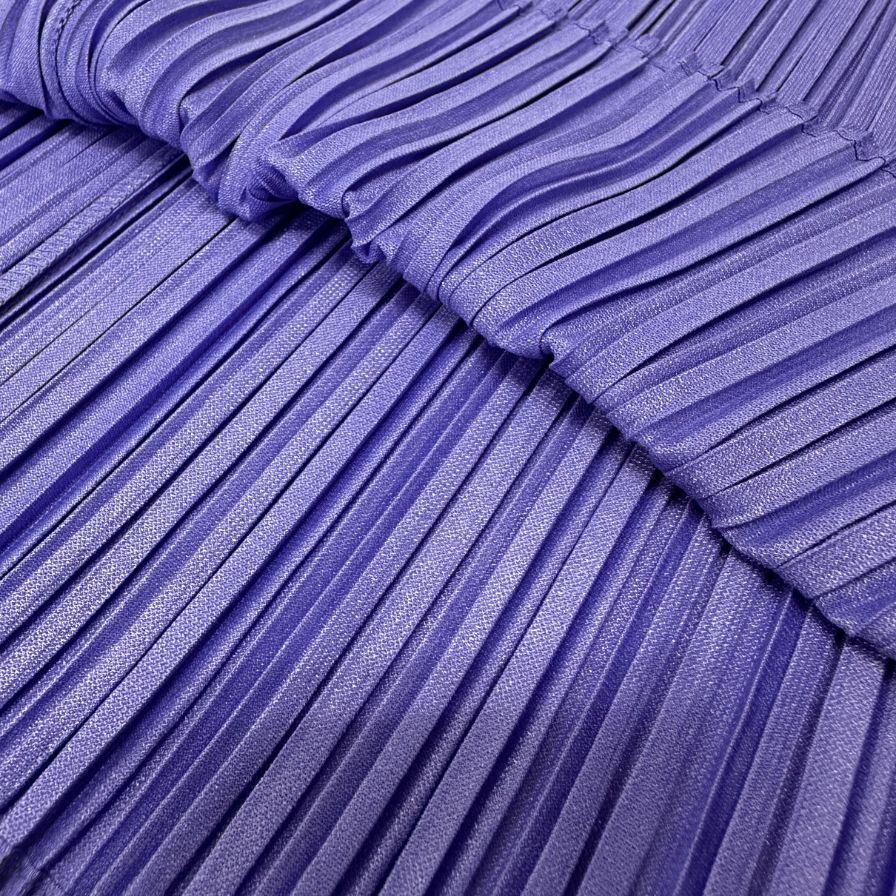 美品◆プリーツプリーズ ノースリーブ カットソー レディース パープル サイズ3 PP53-JK281 PLEATS PLEASE ISSEY MIYAKE 【AFB27】