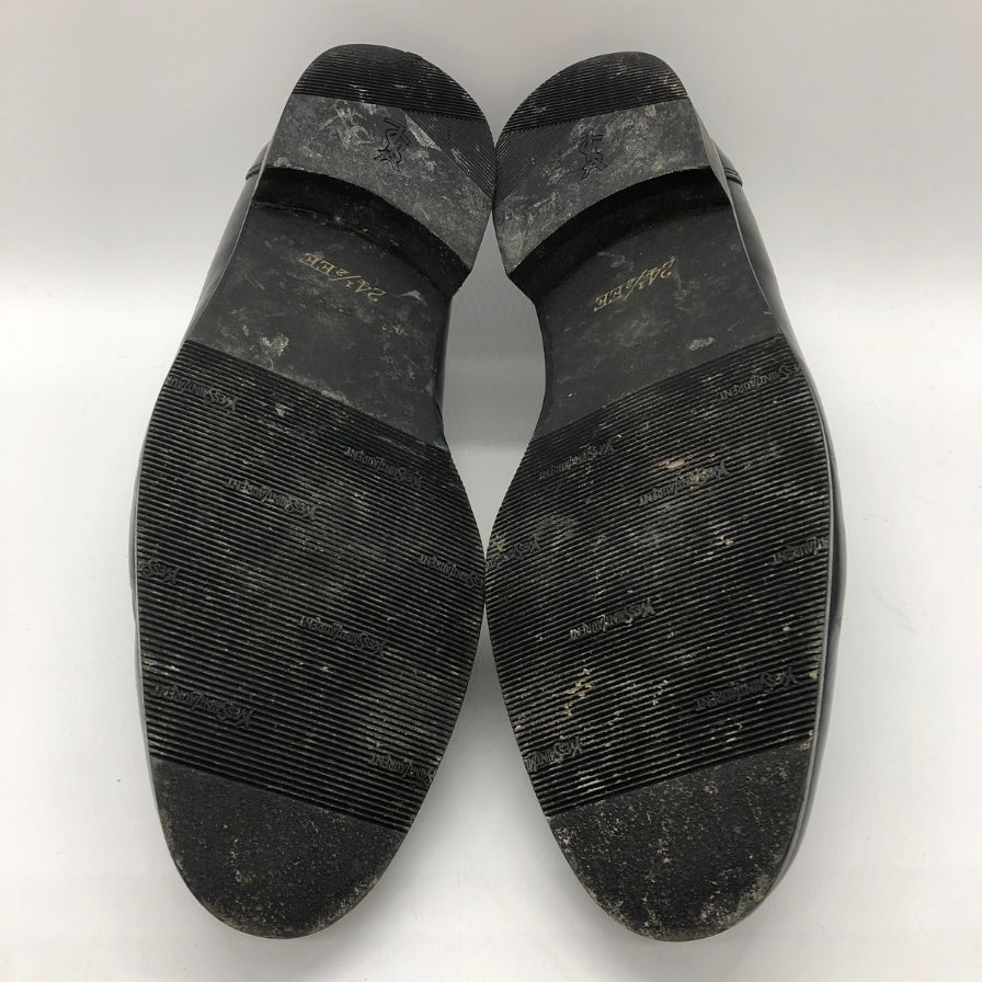 イヴサンローラン タッセルローファー ガラスレザー SL-224 メンズ ブラック サイズ24.5cm Yves Saint Laurent 約24.5cm【PTM】