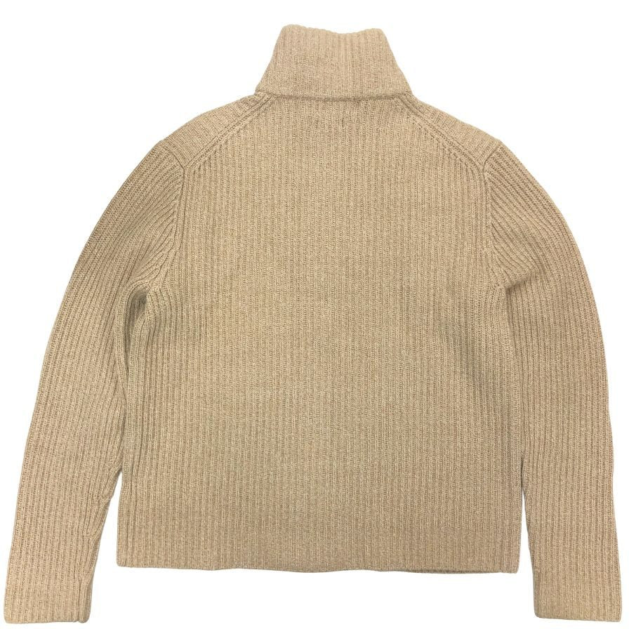 美品◆ポロ ラルフローレン ドライバーズニット メンズ ベージュ サイズL POLO by Ralph Lauren 【AFB16】