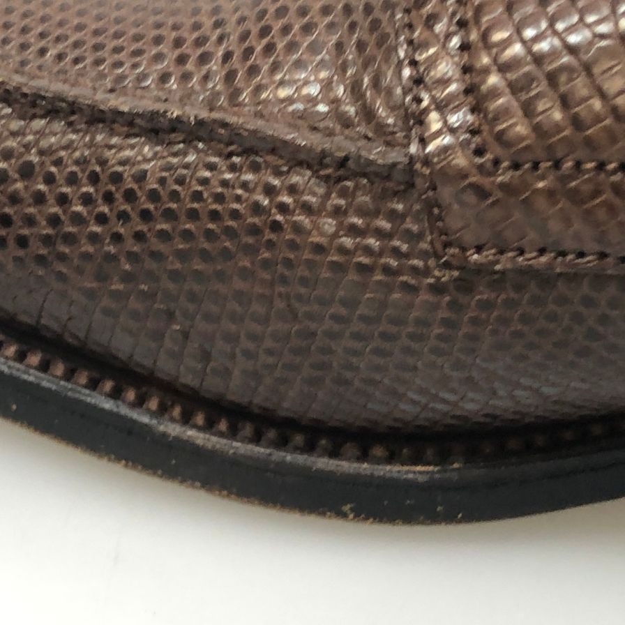 ジェイエムウエストン シグネチャー ローファー 180 リザード ブラウン サイズ6.5F メンズ J.M.WESTON ローファー 約25.5cm【LA】【中古】