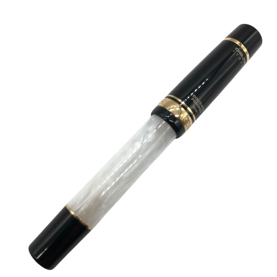 Very good condition ◆Delta Fountain Pen Dolce Vita Federico Nib 18Kt Black White DELTA DOLCE VITA [AFI3] 