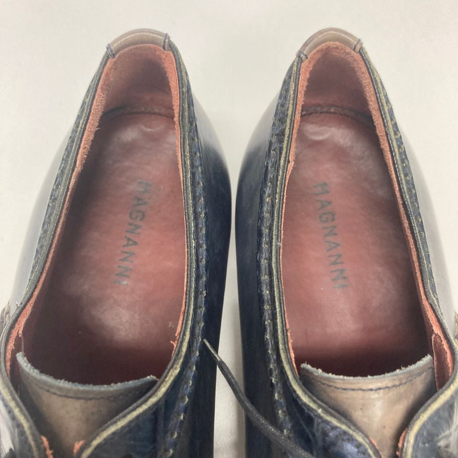 マグナーニ レザーシューズ コンビネーション プレーントゥ 13852 メンズ サイズ40 グレー系MAGNANNI 約25.0cm【AFC9】