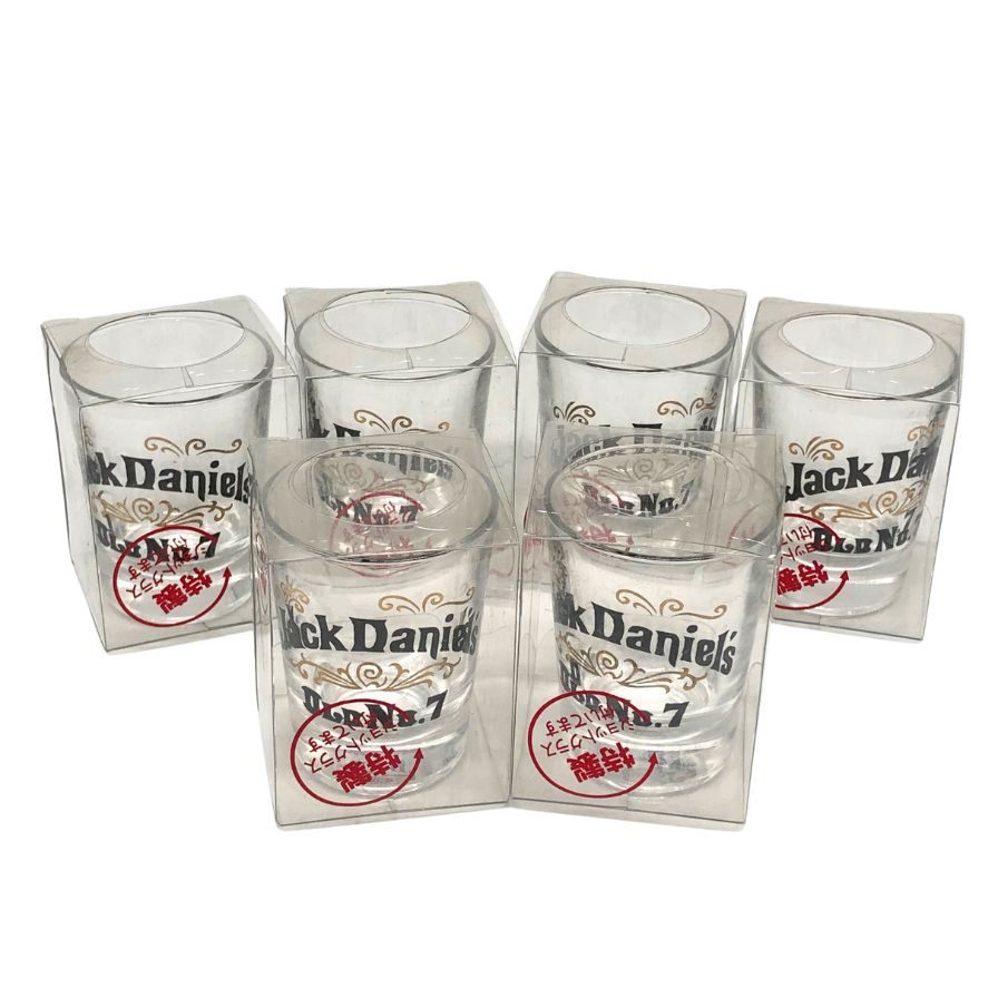 ジャックダニエル OLD No.7 ショットグラス 6個セット JACK DANIEL'S【AFI28】【中古】
