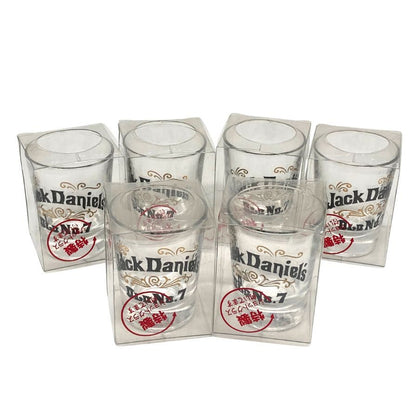 ジャックダニエル OLD No.7 ショットグラス 6個セット JACK DANIEL'S【AFI28】【中古】