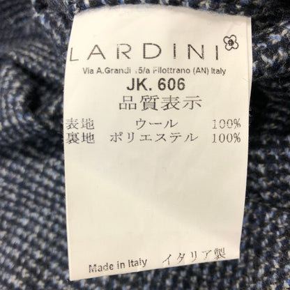 美品◆ラルディーニ ジャケット 3-B シングル ニット調  メンズ  ブルー系 サイズ 42 LARDINI 【AFA22】