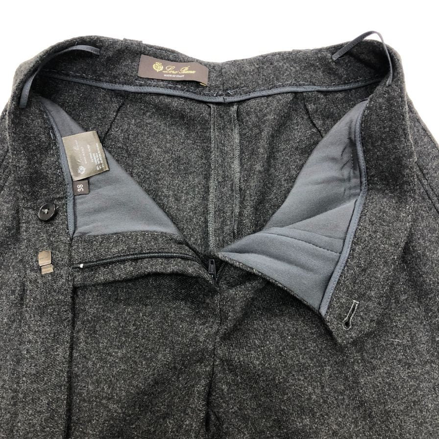ロロピアーナ パンツ カシミヤ混 グレー レディース サイズ38 LoLo Piana 【AFB4】