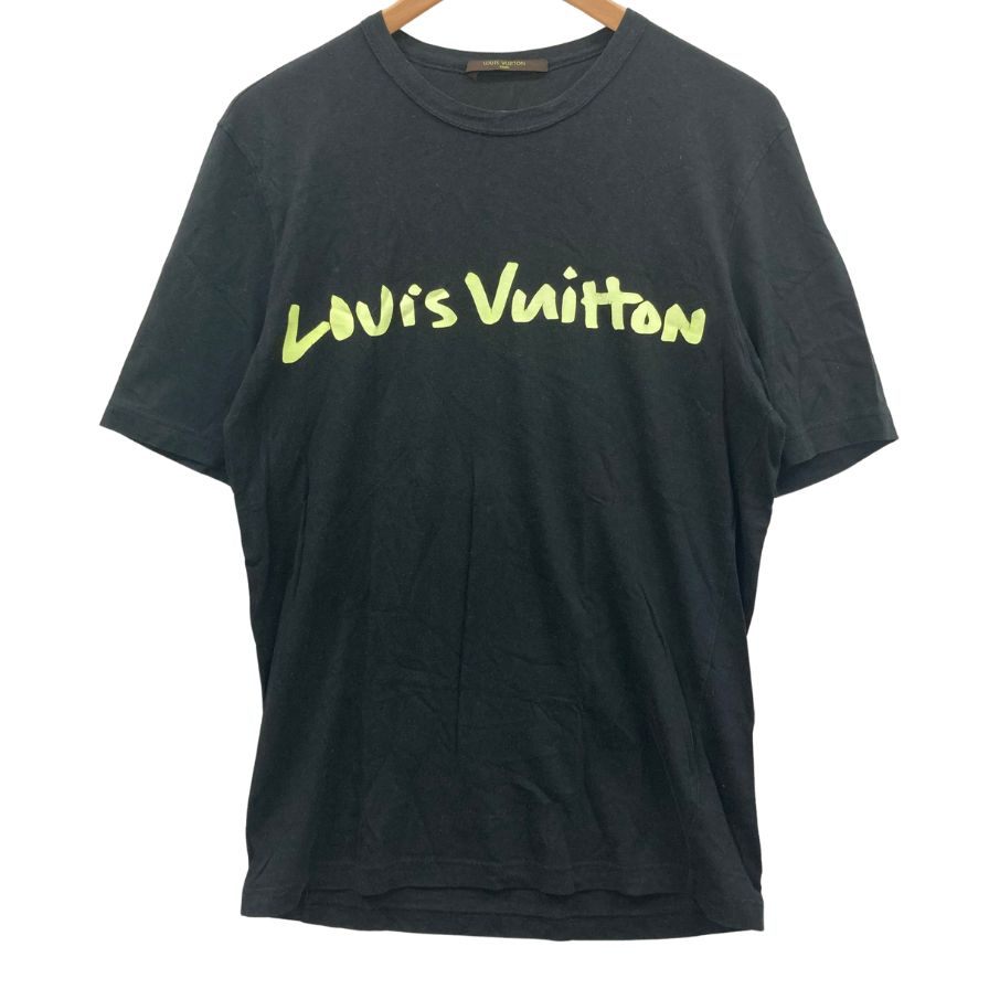 中古◆ルイヴィトン Tシャツ グラフィティロゴ ブラック メンズ サイズM Louis Vuitton 【AFB28】