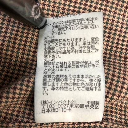 美品◆ポロ ラルフローレン 刺繍 レザー スウィングトップ メンズ サイズLL ブラウン Polo Ralph Lauren 【AFG1】
