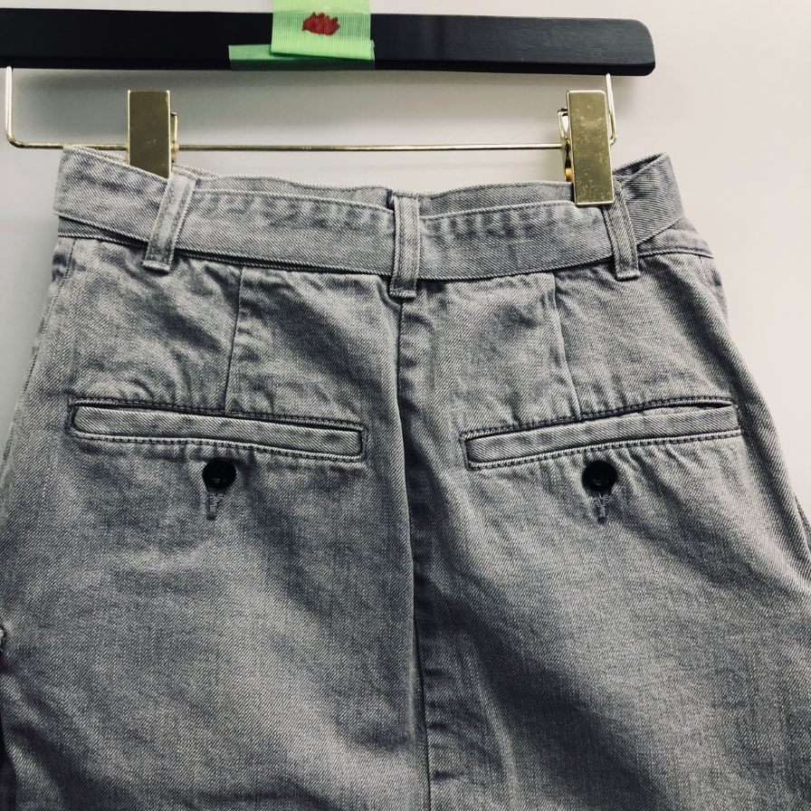 サカイ ブラックデニム カーゴロングスカート 23-06487 サイズ0 グレー sacai【AFB22】