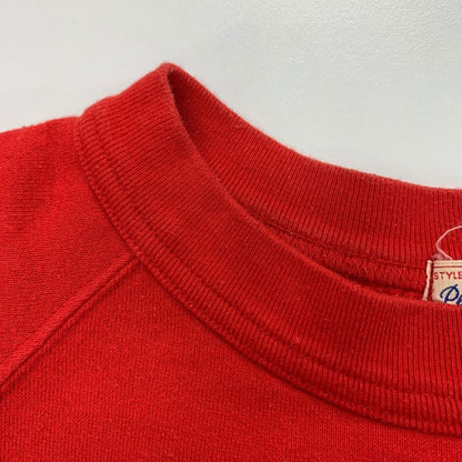 中古◆パールダイバー スポーツウェア スウェットリブ 半袖 セットインスリーブ  日本製 オールドヴィンテージスタイル メンズ サイズM レッド PEARL DIVER SPORTS WEAR 【AFB21】