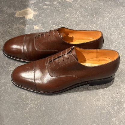 ジェイエムウエストン レザーシューズ ストレートチップ 300 カーフ ブラウン サイズ9E  J.M.WESTON ビジネスシューズ 約27.5cm【LA】【中古】