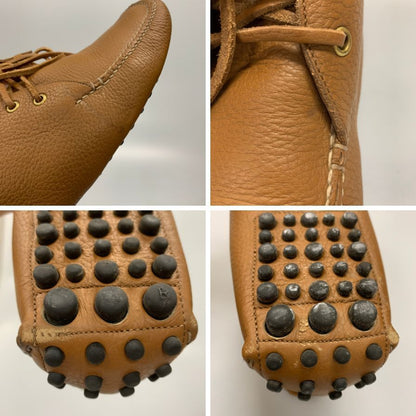 カーシュー ドライビングシューズ グレインレザー  ブラウン サイズ7 Car Shoe 約25.5cm【AFD13】