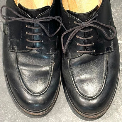 パラブーツ レザーシューズ シャンボード Uチップ ノワール ブラック サイズUK6.5 Paraboot ビジネスシューズ 約25.0cm【LA】【中古】