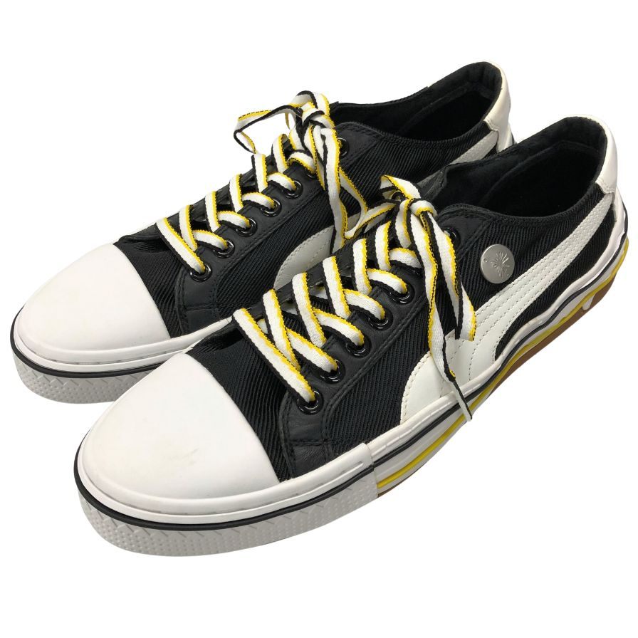 プーマ ローカットスニーカー ブラック×ホワイト メンズ サイズ28㎝ PUMA 約28.0cm【AFC34】