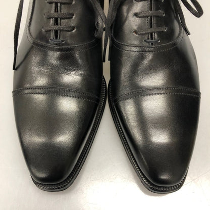 ロブス レザーシューズ ストレートチップ   カーフ  ブラック メンズ サイズ38 LOBBS 約23.0cm【AFC43】