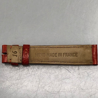 ジャン クロード ペラン 腕時計用レザーベルト オーストリッチ 16mm14mm レッド系 尾錠バネ棒無し JEAN CLAUDE PERRIN【AFI10】