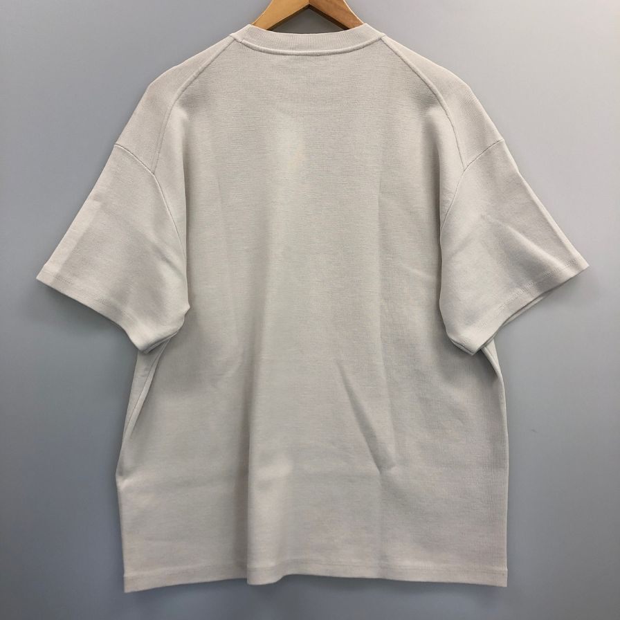 美品◆オーラリー ニット サマーニット Tシャツ 半袖 ウール ポリエステル グレー系 サイズ3 メンズ AURALEE 【AFB34】