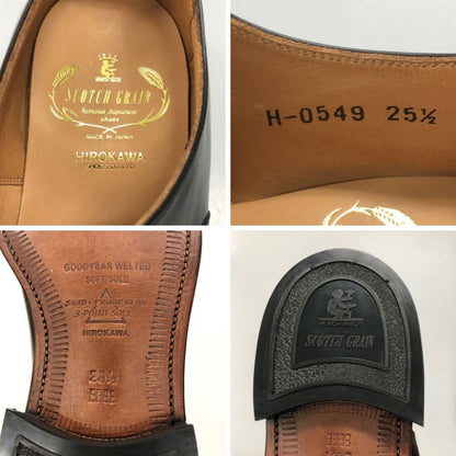スコッチグレイン レザーシューズ ストレートチップ H0549 メンズ サイズ25.5cmEEEE ブラック SCOTCH GRAIN 約25.5cm【AFD15-2】