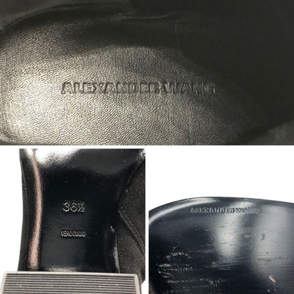 アレキサンダーワン ショーツブーツ ブーテイ  スエード クリアソール レディース サイズ36.5 ブラック alexanderwang 約23.0cm【AFC41】