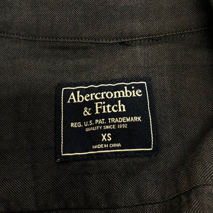 極美品◆アバクロンビー&フィッチ 長袖シャツ コットン ブラック メンズ サイズXS Abercrombie&Fitch 【AFB26】