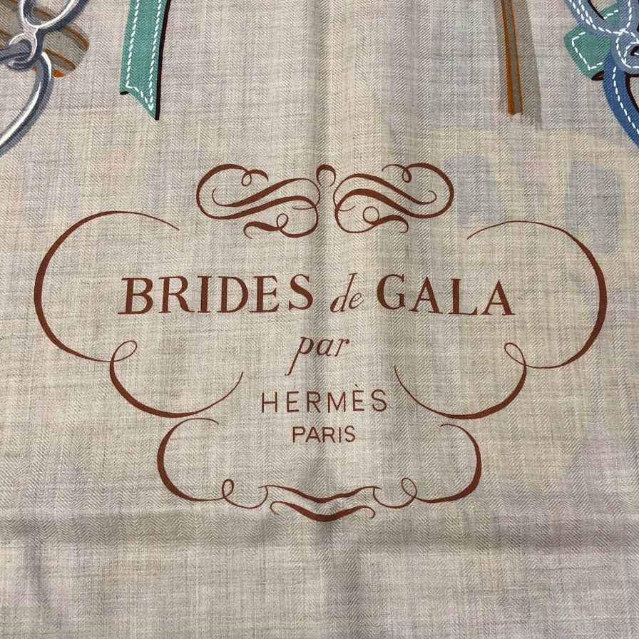 エルメス ストール カレ140 カレジェアン ブリッド ドゥ ガラ アップリケ ピケ Brides de Gala レディース マルチカラー HERMES【AFI22】