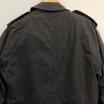 中古◆USED 米軍 U.S. NAVY  ブラック ステンカラーコート ライナー付き サイズ38 【AFA3】