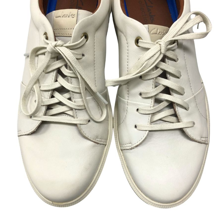 クラークス レザー スニーカー ホワイト サイズ27.0cm メンズ Clarks 約27.0cm【AFC7】