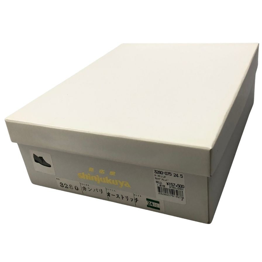 新宿屋 スニーカー 3280 ヒール レザー オーストリッチ カンパリ レディース サイズ24.5 shinjukuya 約24.5cm【7-10】
