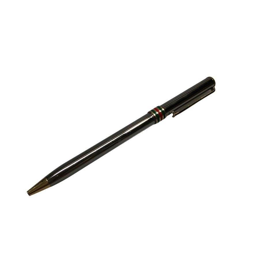 グッチ ボールペン ローラー式 シェリーライン シルバー GUCCI【AFI11】