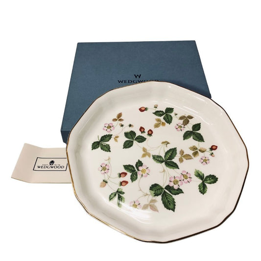 ウェッジウッド 大判プレート 大皿 ワイルドストロベリー 27cmI ボーンチャイナ 総柄 WEDGWOOD【AFI28】【中古】