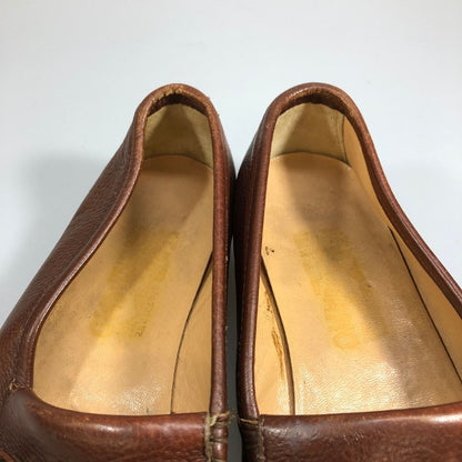 フェラガモ タッセルローファー レザー 3310 カーフ キルト ブラウン サイズUK7EE Ferragamo 約25.5cm【AFC47】