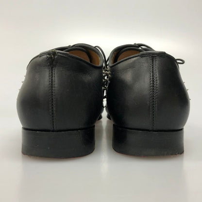 クリスチャン ルブタン レザーシューズ ストレートチップ 内羽根 スタッズ メンズ42.5 ブラック Christian Louboutin 約27.5cm【AFD9-2】