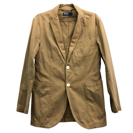 中古◆ポロラルフローレン テーラードジャケット 段返り 3B 90年代 オールド ベージュ メンズ サイズ36 Polo Ralph Lauren 【AFA1】