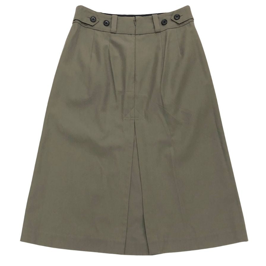 マーガレットハウエル スカート バックスリット カーキ レディース サイズ2 MARGARET HOWELL【AFB18】