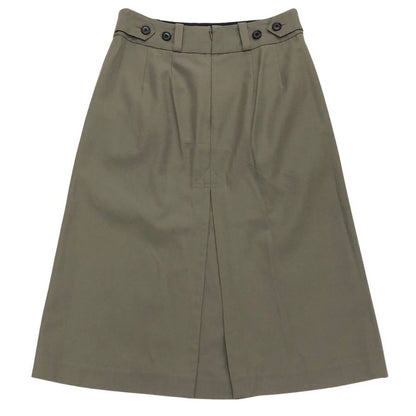 マーガレットハウエル スカート バックスリット カーキ レディース サイズ2 MARGARET HOWELL【AFB18】