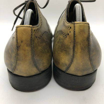 カンパニーレ レザーシューズ ウイングチップ フルブローグ グリーン サイズ6.5 Campanile 約25.0cm【PTM3】